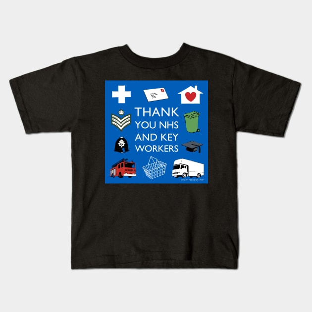 Thank You NHS & Key Workers Kids T-Shirt by WonderWebb